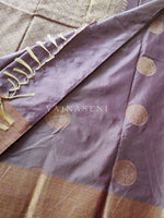 Load image into Gallery viewer, Semi Soft Silk Gold Zari Saree - Ash Purple
