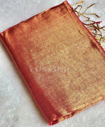 Load image into Gallery viewer, Tissue x Cotton Saree - Coral
