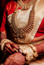Load image into Gallery viewer, Semi Soft Silk Gold Zari Saree - Cream
