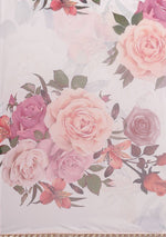 Load image into Gallery viewer, Floral x Georgette Saree - White
