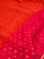 Load image into Gallery viewer, Georgette saree x Glitter prints - Orange x Pink
