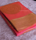 Load image into Gallery viewer, Mandala x Soft Semi Silk Saree : Pink x Gold
