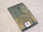 Load image into Gallery viewer, Semi Kanchi Silk x Gold Zari Saree - Sage
