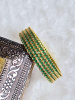 Load image into Gallery viewer, RADHA - set of 4 bangles (Green)

