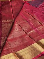 Load image into Gallery viewer, Minimalist Semi Silk Saree x Gold Zari - Rosewood
