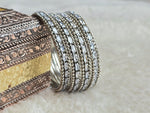 Load image into Gallery viewer, DRISHA - set of 4 bangles (Silver)
