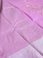 Load image into Gallery viewer, Semi Soft Silk Silver Zari Saree - Lilac
