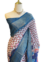 Load image into Gallery viewer, Linen Cotton Saree - Tusker Tales
