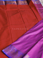 Load image into Gallery viewer, Pallakku series - Soft Semi Silk Saree : Berry x Red
