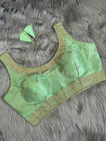 Load image into Gallery viewer, Mint : Readymade blouse [SHREYA]
