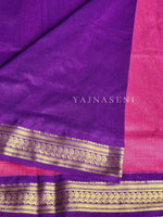 Load image into Gallery viewer, Kalyani Cotton Saree : Berry x Eggplant
