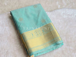 Load image into Gallery viewer, Mini Motifs x Semi Soft Silk Saree - Aqua Green
