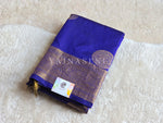 Load image into Gallery viewer, Semi Soft Silk Gold Zari Saree - Royal Blue
