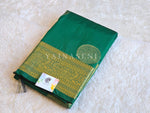 Load image into Gallery viewer, Semi Soft Silk Gold Zari Saree - Bottle Green
