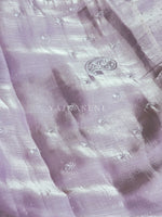 Load image into Gallery viewer, Shimmery Organza Silk Saree x Embroidered x Stone Work  : Lavender

