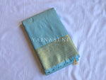 Load image into Gallery viewer, Vaira oosi x Checkered Saree - Ice Blue
