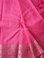 Load image into Gallery viewer, Flamingo - Pure Kanjivaram Silk Saree with Silver Zari
