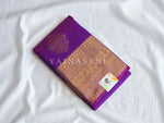 Load image into Gallery viewer, Royal Edit x Semi Soft Silk Gold Zari Saree - Purple Garnet
