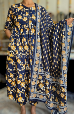 Load image into Gallery viewer, NIRVI [3XL / 46] - Anarkali Kurti set
