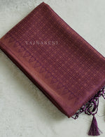 Load image into Gallery viewer, Kubera Pattu Saree - Plum
