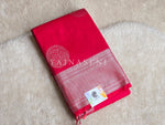 Load image into Gallery viewer, Semi Soft Silk Silver Zari Saree - Rani
