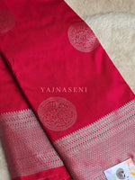 Load image into Gallery viewer, Semi Soft Silk Silver Zari Saree - Rani
