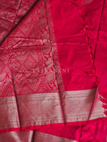 Load image into Gallery viewer, Semi Soft Silk Silver Zari Saree - Rani
