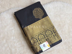 Load image into Gallery viewer, Monochrome Series : Semi Kanchi Silk Saree - Black
