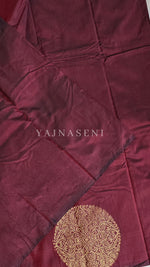 Load image into Gallery viewer, Soft Silk Borderless Mandala Saree - Maroon
