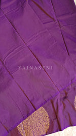 Load image into Gallery viewer, Soft Silk Borderless Mandala Saree - Purple
