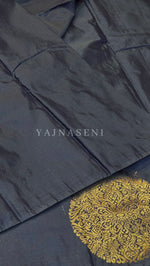Load image into Gallery viewer, Soft Silk Borderless Mandala Saree - Midnight Blue
