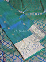 Load image into Gallery viewer, IRIDESCENT MUSE - Pure Kanjivaram Silk Saree with Gold Zari
