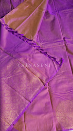 Load image into Gallery viewer, Soft Silk Borderless Mandala Saree - Mauve (Yellow Undertone)
