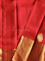 Load image into Gallery viewer, Scarlet - Pure Kanjivaram Silk Saree with Gold Zari
