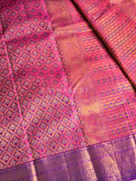 Load image into Gallery viewer, BYZANTINE - Pure Kanjivaram Silk Saree with Gold Zari

