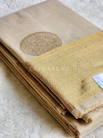 Load image into Gallery viewer, Semi Soft Silk Gold Zari Saree - Cream
