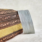 Load image into Gallery viewer, Solid Colour Metallic Bangles - Silver
