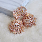 Load image into Gallery viewer, NIHARIKA jhumkas (Rosegold)
