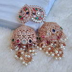 Load image into Gallery viewer, HAREETA jhumkas (Rosegold)
