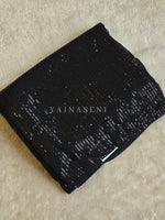 Load image into Gallery viewer, Georgette x Sequins Saree : Black
