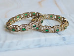 Load image into Gallery viewer, ZENIA - pair of bangles (Emerald)
