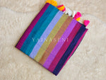 Load image into Gallery viewer, Soft Cotton Saree x Checkered : Indigo
