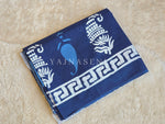 Load image into Gallery viewer, Mulmul Cotton Handblock Printed Saree : Dark Blue x White
