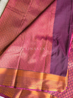Load image into Gallery viewer, Semi Silk Saree x Embossed Designs - Plum
