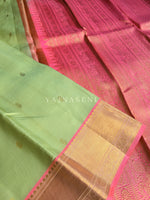 Load image into Gallery viewer, CROWN BLOOM - Pure Kanjivaram Silk Saree with Gold Zari
