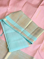 Load image into Gallery viewer, DESERT MINT - Pure Kanjivaram Silk Saree with Gold Zari
