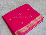 Load image into Gallery viewer, Viscose Chinnon Saree x Embroidery - Pink
