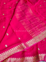 Load image into Gallery viewer, Viscose Chinnon Saree x Embroidery - Pink
