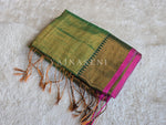 Load image into Gallery viewer, Tissue x Cotton Saree - Green
