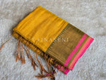 Load image into Gallery viewer, Tissue x Cotton Saree - Mango
